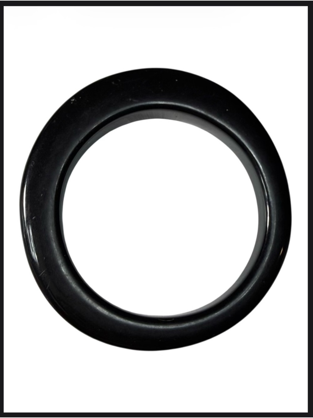 Classic black resin bangle bracelet Women’s costume jewelry